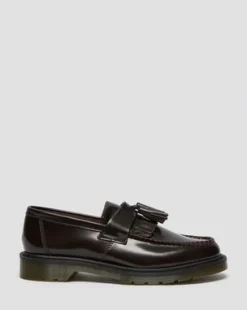 Adrian Arcadia läderloafers med tofs in Cherry Red