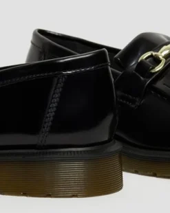 Adrian Snaffle Smooth-läderloafers med tofs in Svart