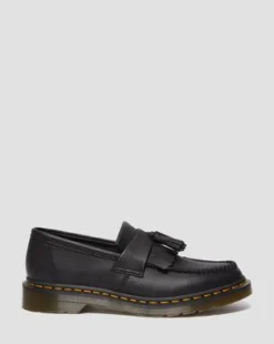 Adrian Virginia läder-loafers med tofs in Svart