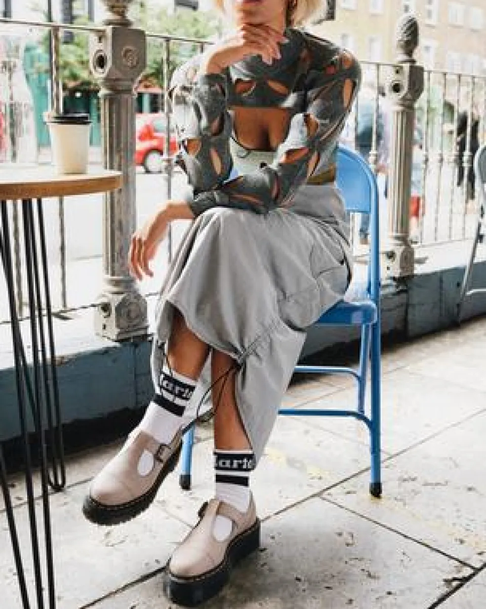 Bethan Mary Jane plattformsskor i Pisa-läder in Vintage Taupe