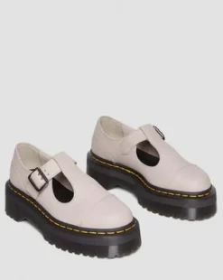 Bethan Mary Jane plattformsskor i Pisa-läder in Vintage Taupe