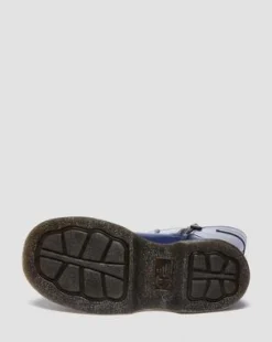 Buzz Hi-kängor Distressed i lackläder in Mörkblå