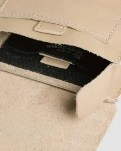 Carrara Vertikal axelväska i läder in Beige