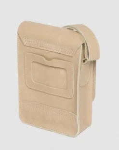 Carrara Vertikal axelväska i läder in Beige