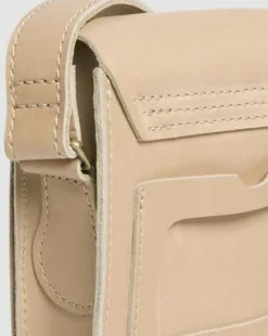 Carrara Vertikal axelväska i läder in Beige