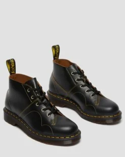 CHURCH LÄDER MONKEY BOOTS in Svart
