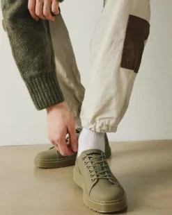 Dante snörskor i canvas in Muted Olive