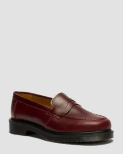 Delapre Penny loafers in Vinröd