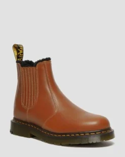 2976 DM's Wintergrip Chelsea-kängor i läder in Solbrun