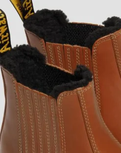 2976 DM's Wintergrip Chelsea-kängor i läder in Solbrun