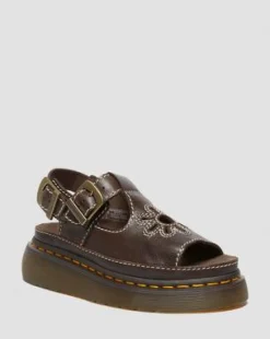 Dunnet Flower sandaler i fullkornigt läder in Brun