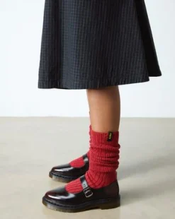 Elphie Mary Jane läderskor in Cherry Red