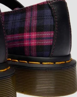 ELPHIE MARY JANE TARTAN SHOES in Svart & Rosa Multi