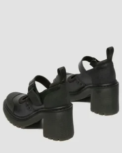 Eviee Tech Strap Mary Jane Skor Med Klack&nbsp;&nbsp;&nbsp; in Svart