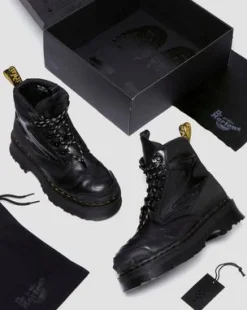 EXOSHIELD XX01 steel toe leather boots in Svart