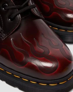 1460 Inferno snörkängor i läder in Cherry Red