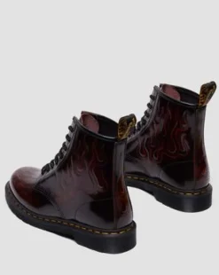 1460 Inferno snörkängor i läder in Cherry Red