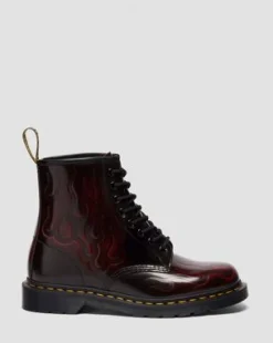 1460 Inferno snörkängor i läder in Cherry Red