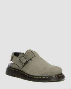 Jorge II fuskpälsfodrade mules in Nickel Grey