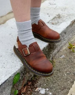 Jorge II fuskpälsfodrade mules in Warm Tan