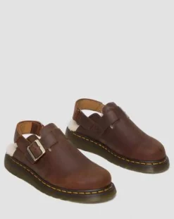 Jorge II fuskpälsfodrade mules in Warm Tan