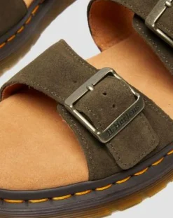 Josef mocka slide sandaler in Olivgrön Grön