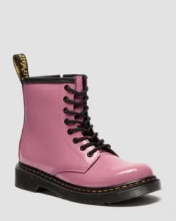 Junior 1460 lackerade Lamper-läderkängor in Dm's Rosa