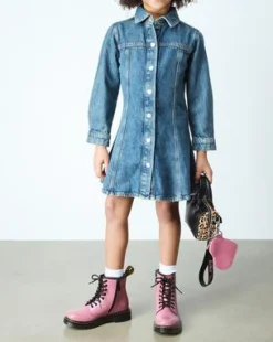 Junior 1460 lackerade Lamper-läderkängor in Dm's Rosa