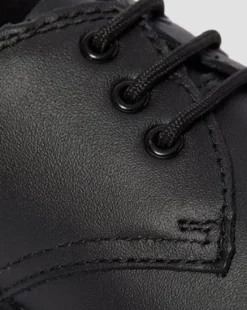 JUNIOR 1461 LEATHER SHOES in Svart