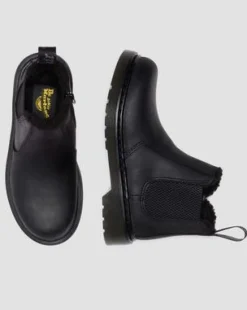Junior 2976 Leonore fuskpälsfodrade Chelsea-kängor in Svart