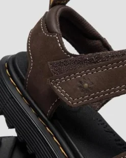 Junior Marlowe Flower-sandaler i nubuckläder med remmar in Mörkbrun
