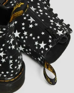 Junior 1460 Pascal Star Suede Lace Up Boots in Svart