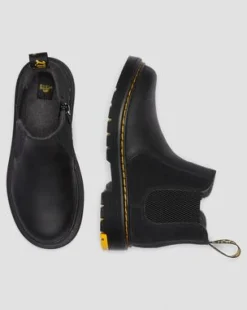 Junior 2976 Wintergrip Chelsea-kängor i mocka in Svart