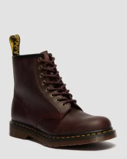 1460-kängor Crazy Horse-läder in Cherry Red