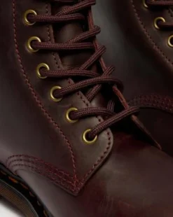 1460-kängor Crazy Horse-läder in Cherry Red