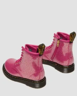 1460-KÄNGOR I GLITTRIGT LACKLÄDER TILL SMÅBARN in Rosa, Silver & Guldfärgad