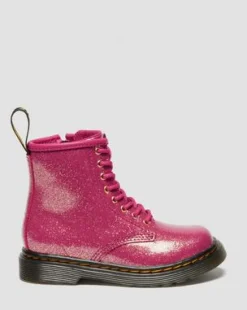 1460-KÄNGOR I GLITTRIGT LACKLÄDER TILL SMÅBARN in Rosa, Silver & Guldfärgad