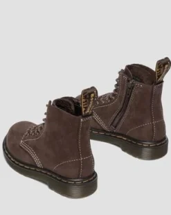 1460-kängor i tumlad Nubuck till småbarn in Mörkbrun