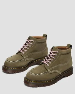 Lowell Chukka-kängor med mocktå i Nubuck-läder in Olivgrön Grön