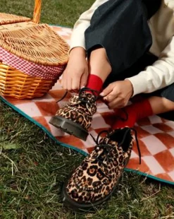 LOWELL-SKOR MED MOCKTÅ I LEOPARDMÖNSTER in Leopard