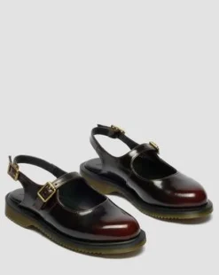 Madaline Mary Jane Slingback-skor i Rub Off-läder&nbsp; in Cherry Red