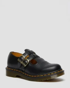 8065 Mary Jane Smooth läderskor in Svart