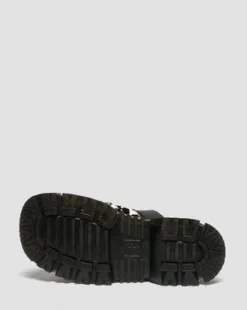 Mattison Slide-sandaler i Dalmatian Hair On-läder in Cream & Svart