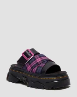 MATTISON SLIDE SLIP ON-SANDALER in Svart & Rosa Multi
