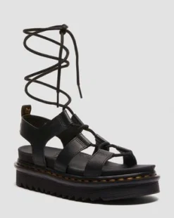 Nartilla Gladiator-sandaler i läder in Svart