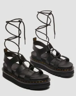 Nartilla Gladiator-sandaler i läder in Svart