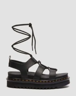 Nartilla Gladiator-sandaler i läder in Svart