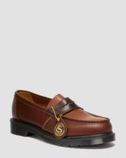 Penton klassiska loafers i kalvläder in Brun
