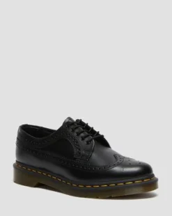 3989 Smooth-läder brogue-skor in Svart