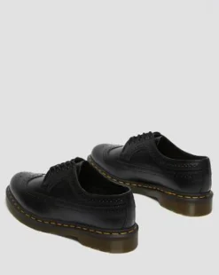 3989 Smooth-läder brogue-skor in Svart